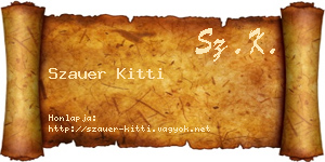 Szauer Kitti névjegykártya
